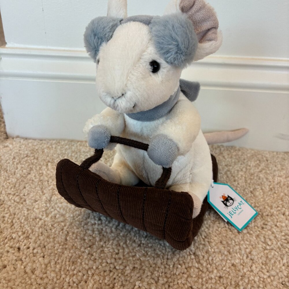 NWT Merry Mouse Sleighing Jellycat Plush Toy - Picture 2 of 11